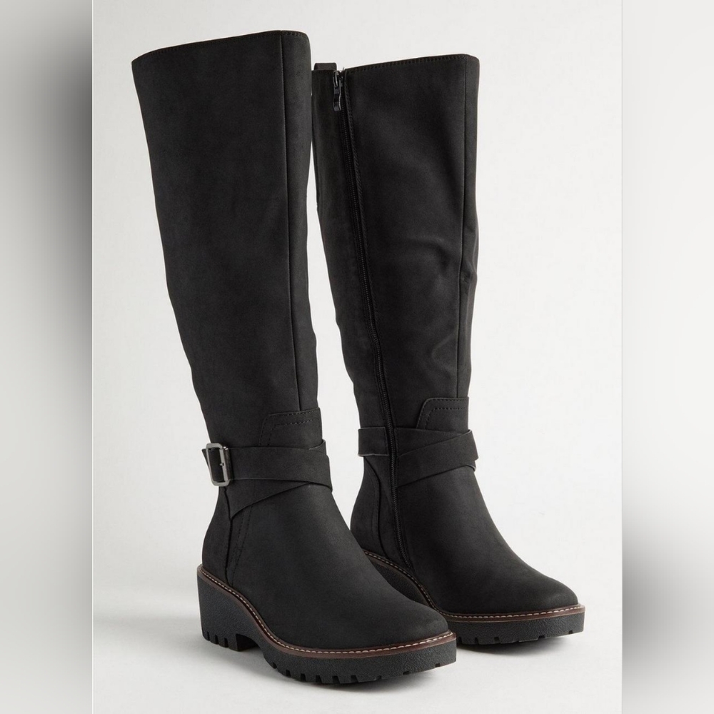 NEW Lug sole buckle knee boot WW